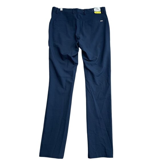 NEW Greg Norman Men's Size 32x34 Performance Stretch Navy Pants Flax Waistband - Picture 3 of 8